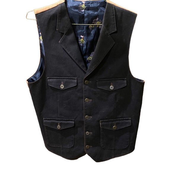 Flynt Winfield Corduroy Six Button Notch Lapel Vest - Picture 4 of 15